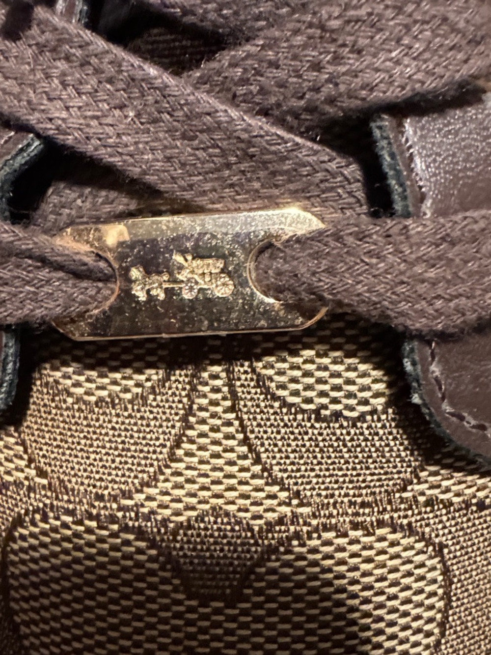 Coach Brown Signature Monogram Low-Top Sneakers, Sz 8.5 - Picture 9 of 14
